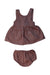 A Brown Overall Dresses from Ketiketa in size 3T for girl. (Front View)