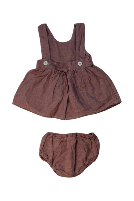 A Brown Overall Dresses from Ketiketa in size 3T for girl. (Back View)