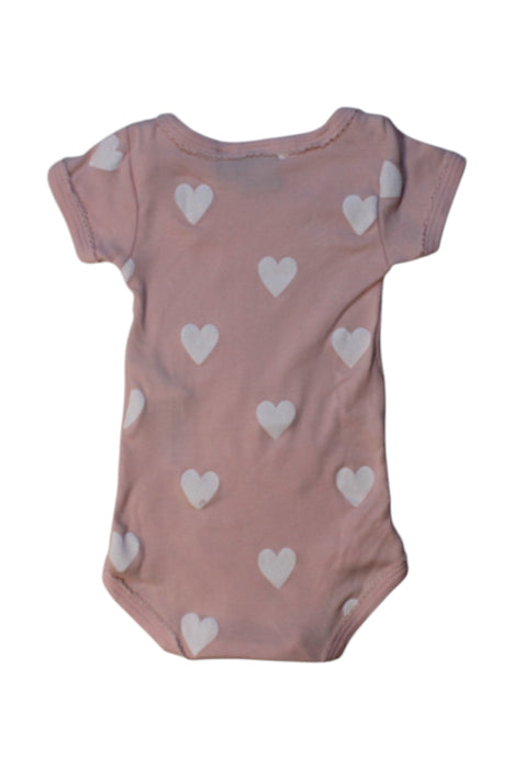 A Pink Short Sleeve Bodysuits from Petit Bateau in size 3-6M for girl. (Back View)