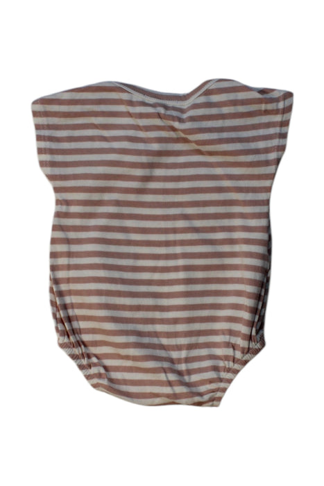 A Beige Sleeveless Bodysuits from 1 + in the family in size 0-3M for girl. (Back View)
