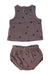 A Taupe Shorts Sets from Quincy Mae in size 3-6M for girl. (Back View)