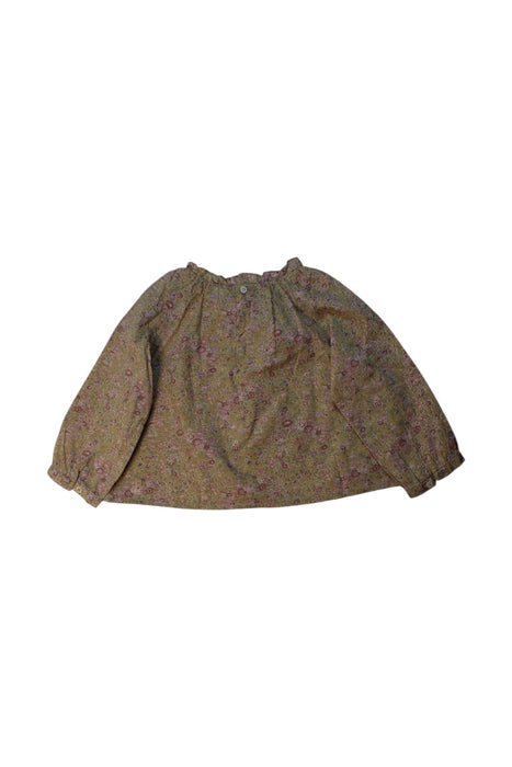 A Green Long Sleeve Dresses from Bonpoint in size 2T for girl. (Back View)