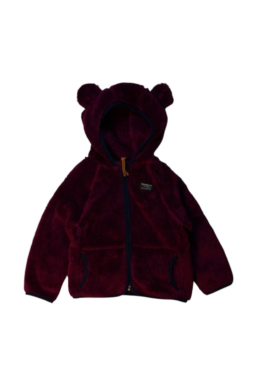 A Burgundy Hooded Sweatshirts from L.L.Bean in size 12-18M for girl. (Front View)
