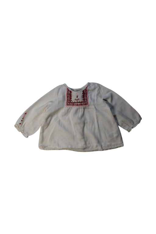 A White Long Sleeve Tops from Bonpoint in size 6-12M for girl. (Front View)