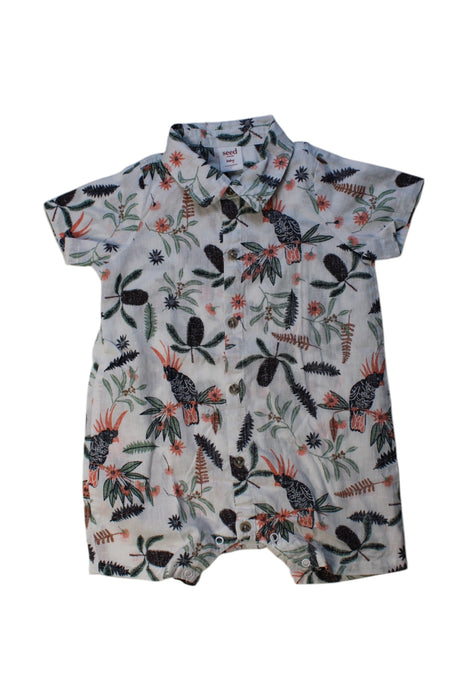 A Multicolour Short Sleeve Rompers from Seed in size 12-18M for boy. (Front View)