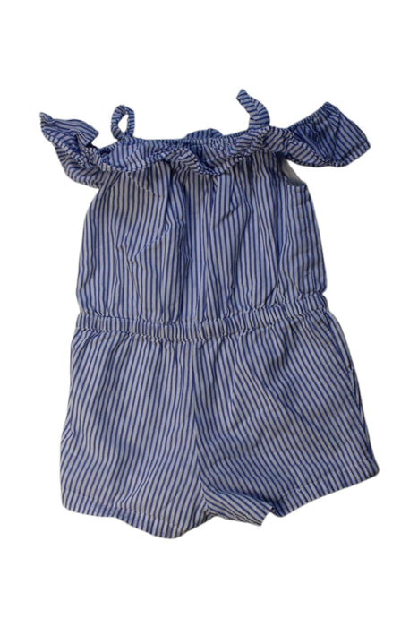 A Blue Sleeveless Rompers from Janie & Jack in size 12-18M for girl. (Back View)