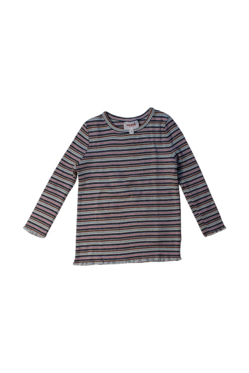 A Multicolour Long Sleeve T Shirts from Seed in size 2T for girl. (Front View)