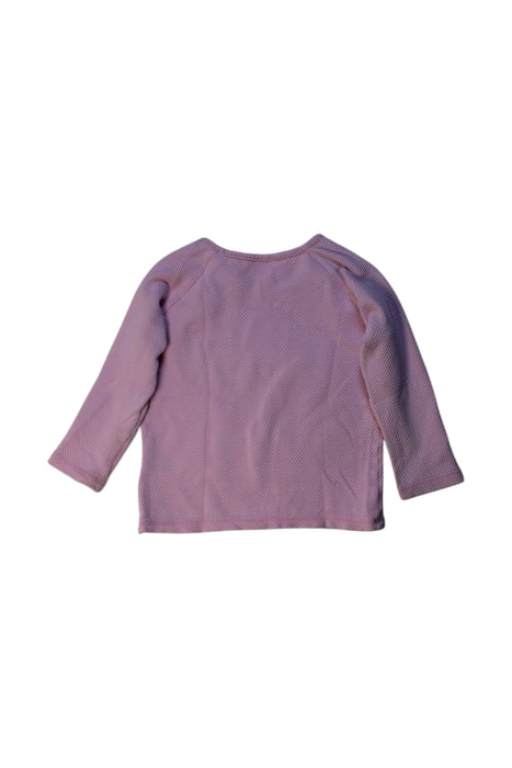 A Purple Long Sleeve Tops from Seed in size 2T for girl. (Back View)