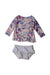 A Multicolour Swim Sets from RuffleButts in size 3-6M for girl. (Front View)