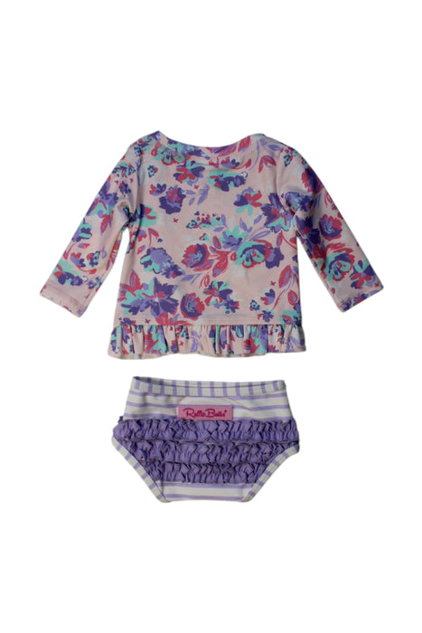 A Multicolour Swim Sets from RuffleButts in size 3-6M for girl. (Back View)