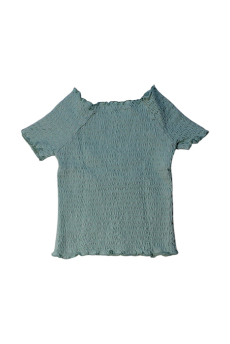 A Blue Short Sleeve Tops from Seed in size 3T for girl. (Back View)