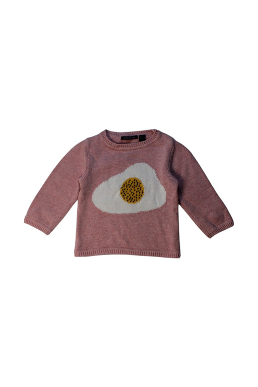 A Pink Long Sleeve Tops from mini kardi in size 12-18M for girl. (Front View)