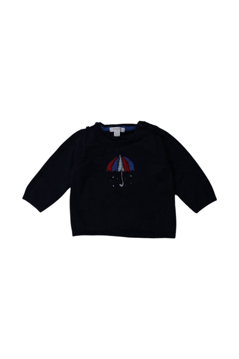 A Navy Long Sleeve Tops from purebaby in size 6-12M for boy. (Front View)