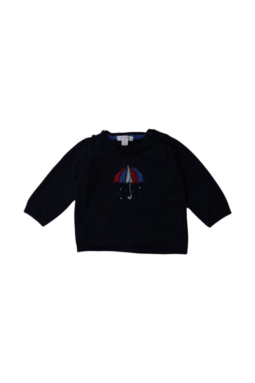A Navy Long Sleeve Tops from purebaby in size 6-12M for boy. (Front View)