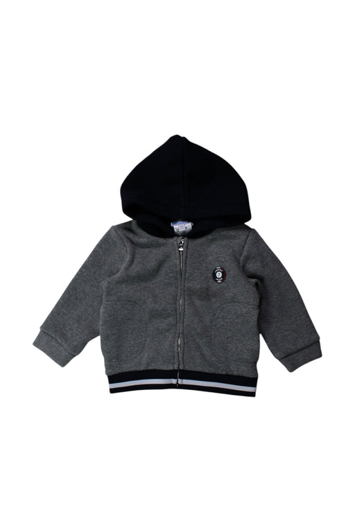 A Grey Hooded Sweatshirts from Jacadi in size 6-12M for boy. (Front View)