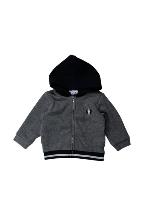 A Grey Hooded Sweatshirts from Jacadi in size 6-12M for boy. (Front View)