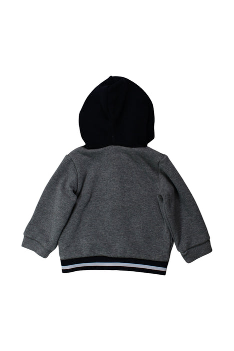 A Grey Hooded Sweatshirts from Jacadi in size 6-12M for boy. (Back View)