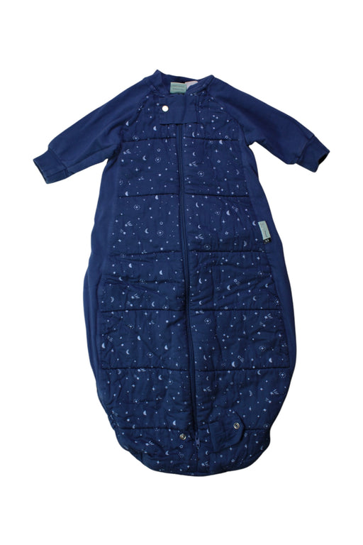 A Navy Sleepsacs from ErgoPouch in size 3-6M for neutral. (Front View)