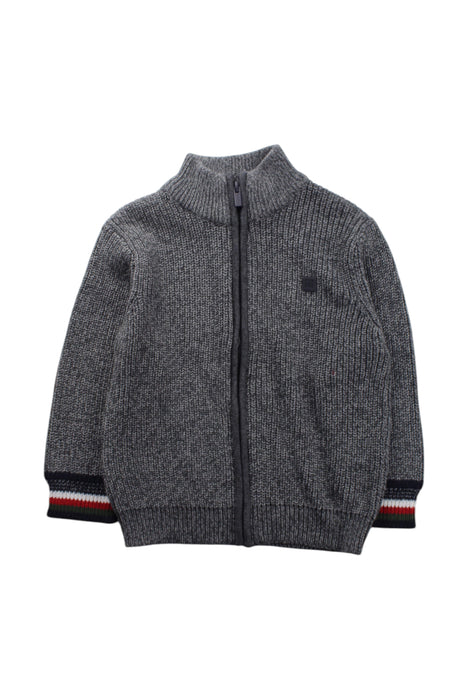 A Grey Zippered Sweatshirts from Mayoral in size 3T for neutral. (Front View)