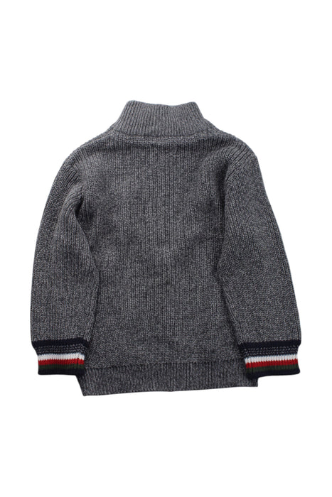 A Grey Zippered Sweatshirts from Mayoral in size 3T for neutral. (Back View)