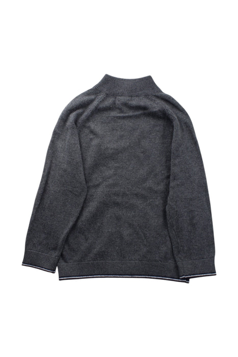 A Grey Zippered Sweatshirts from Mayoral in size 4T for boy. (Back View)