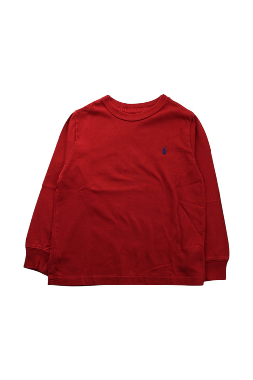 A Red Long Sleeve T Shirts from Polo Ralph Lauren in size 4T for neutral. (Front View)