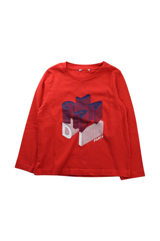 A Red Long Sleeve T Shirts from Jacadi in size 4T for neutral. (Front View)