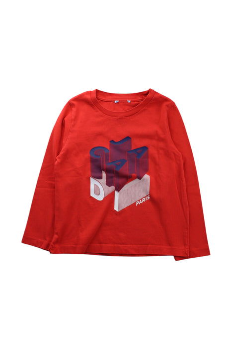 A Red Long Sleeve T Shirts from Jacadi in size 4T for neutral. (Front View)