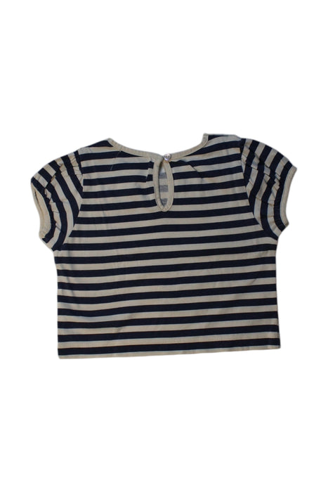 A Navy Short Sleeve Tops from Wander & Wonder in size 3T for girl. (Back View)