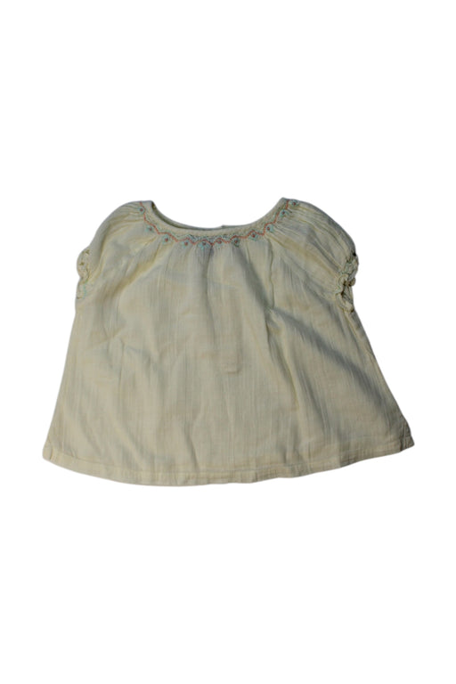 A Ivory Short Sleeve Tops from Velveteen in size 4T for girl. (Front View)