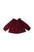 A Burgundy Long Sleeve Tops from Jacadi in size 6-12M for girl. (Front View)