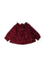 A Burgundy Long Sleeve Tops from Jacadi in size 6-12M for girl. (Back View)