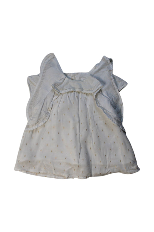 A White Sleeveless Tops from Chloe in size 6-12M for girl. (Front View)