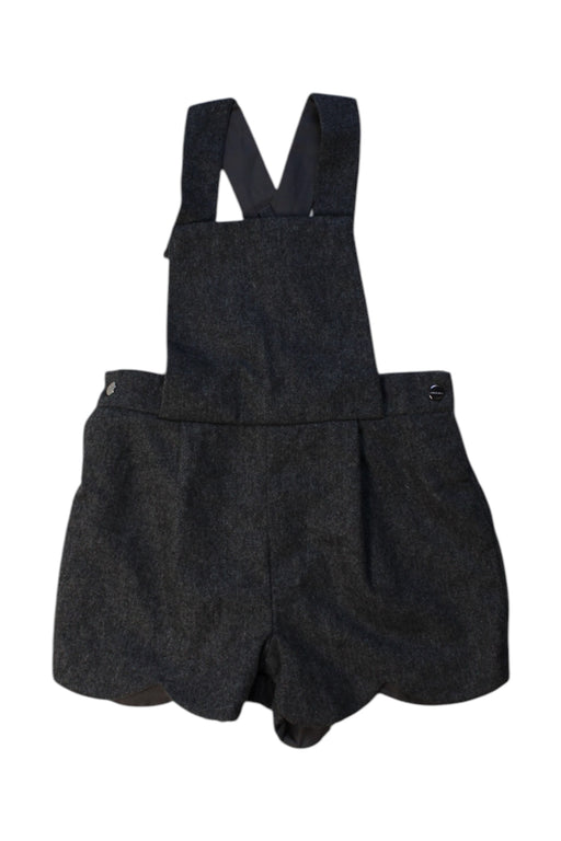 A Black Overall Shorts from Jacadi in size 2T for girl. (Front View)