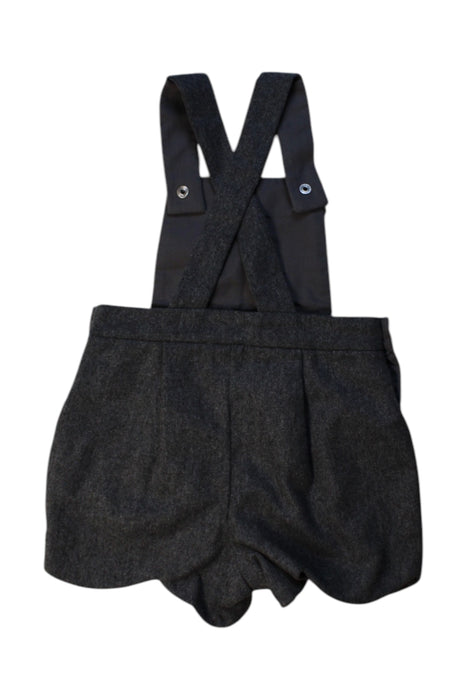 A Black Overall Shorts from Jacadi in size 2T for girl. (Back View)