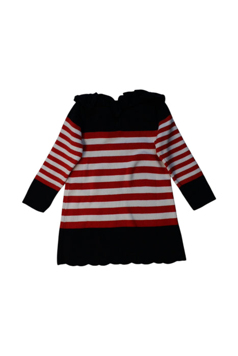 A Red Sweater Dresses from Jacadi in size 6-12M for girl. (Back View)