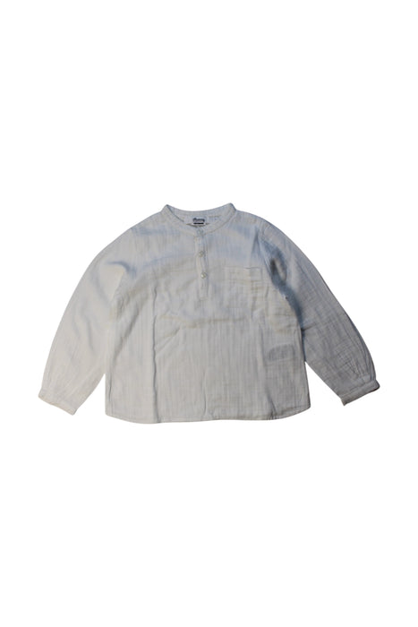 A White Long Sleeve Shirts from Bonpoint in size 4T for boy. (Front View)