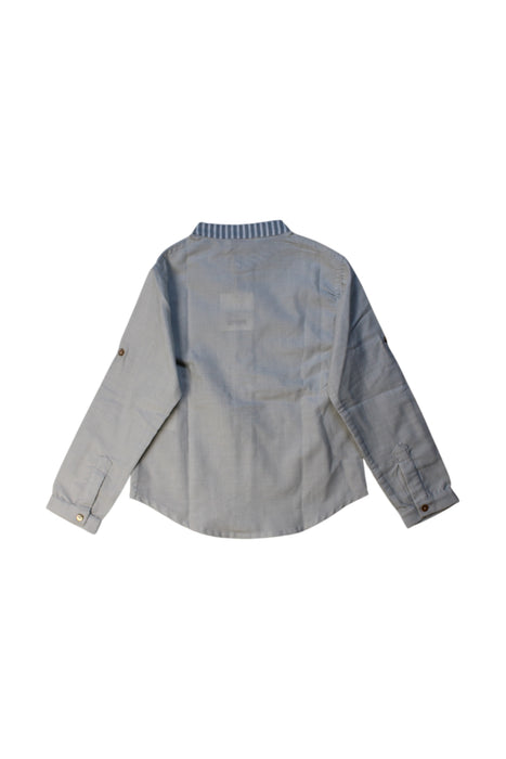 A Blue Long Sleeve Shirts from Les Enfantines in size 3T for boy. (Back View)