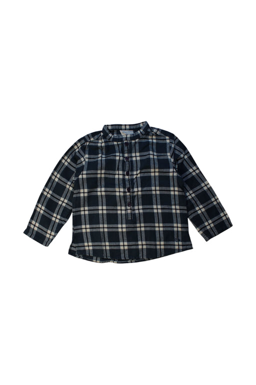 A Black Long Sleeve Shirts from Louis Louise in size 4T for girl. (Front View)