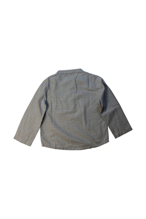 A Blue Long Sleeve Shirts from Velveteen in size 4T for boy. (Back View)
