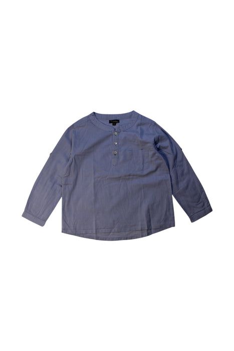 A Blue Long Sleeve Shirts from Velveteen in size 4T for girl. (Front View)