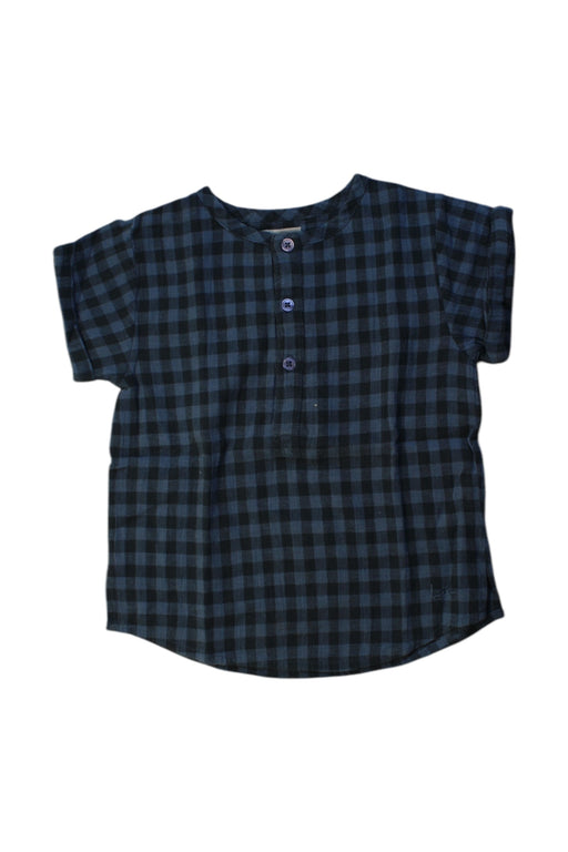 A Navy Short Sleeve Shirts from Louis Louise in size 3T for boy. (Front View)