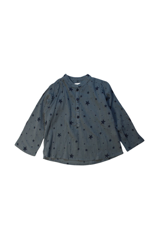 A Blue Long Sleeve Shirts from Louis Louise in size 2T for girl. (Front View)