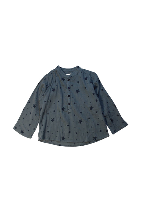 A Blue Long Sleeve Shirts from Louis Louise in size 2T for girl. (Front View)