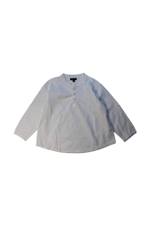 A White Long Sleeve Shirts from Velveteen in size 4T for boy. (Front View)