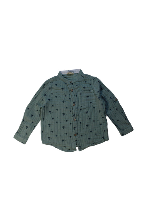A Green Long Sleeve Shirts from Louise Misha in size 3T for boy. (Front View)