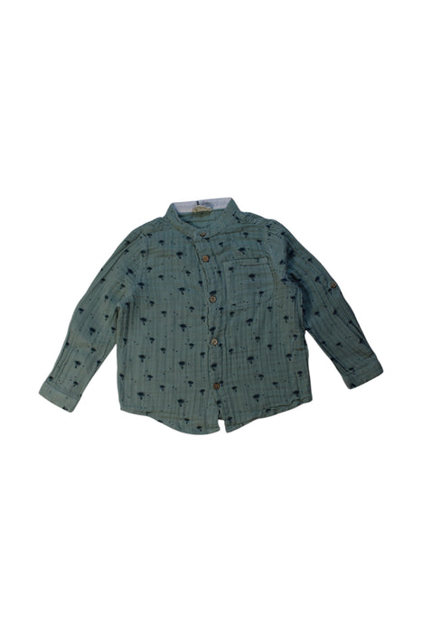 A Green Long Sleeve Shirts from Louise Misha in size 3T for boy. (Front View)