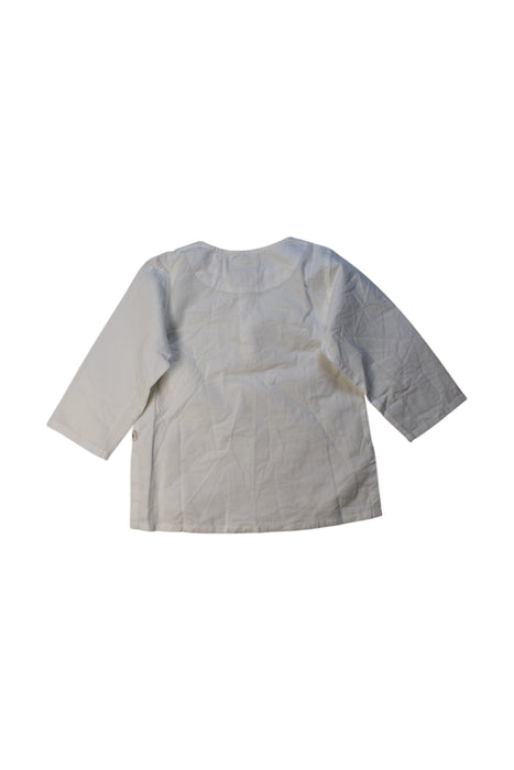 A White Long Sleeve Shirts from Good Earth in size 12-18M for neutral. (Back View)
