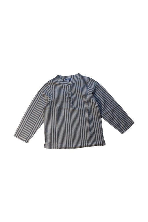 A Blue Long Sleeve Shirts from Jacadi in size 3T for girl. (Front View)