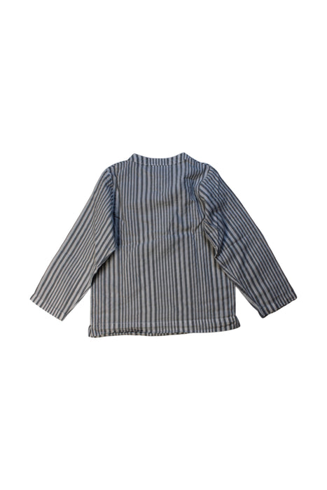 A Blue Long Sleeve Shirts from Jacadi in size 3T for girl. (Back View)